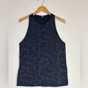 Lululemon Split Back Racerback Tank Striped Yoga Athletic Top Size Tag Missing